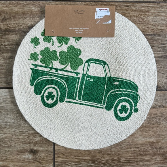 SoHo Living St. Patrick's Day Placemats set of 2 Farmhouse Green Table Decor - Picture 6 of 9